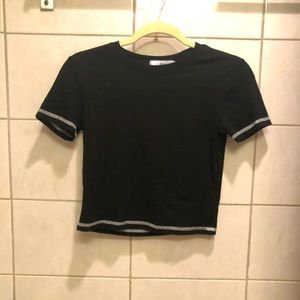 Black Cropped T-shirt